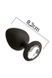 Анальная пробка с кристаллом MAI Attraction Toys №48 Black, длина 8,2см, диаметр 3,5см SO4631 фото 1