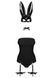 Еротичний костюм кролика Obsessive Bunny costume S/M, black, боді, чокер, гартери, панчохи, маска SO7701 фото 3
