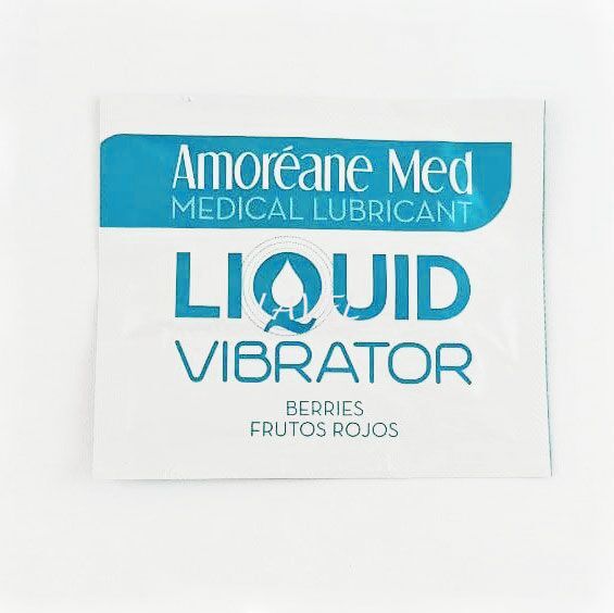 Пробник лубриканта с эффектом вибрации Amoreane Med Liquid Vibrator Berries (2 мл) SO4721 фото