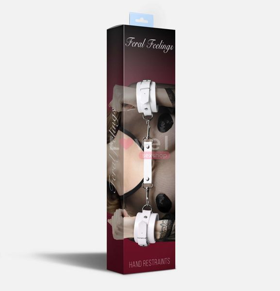 Наручники Feral Feelings - Hand Restraints White, натуральна шкіра SX3971 фото