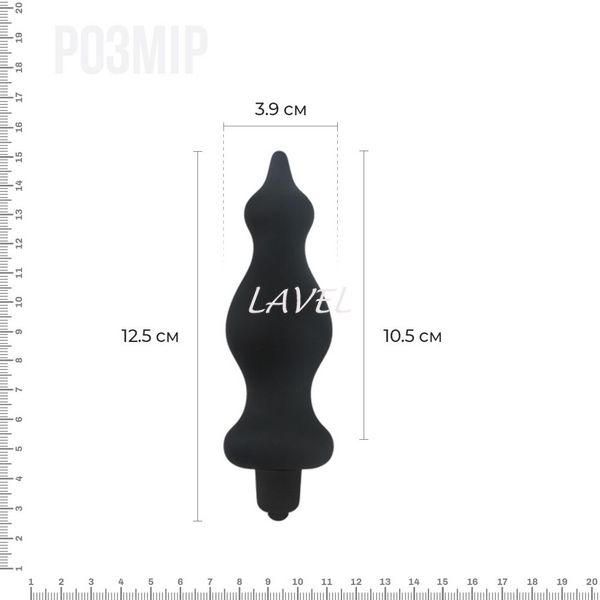 Анальная пробка с вибрацией Adrien Lastic Bullet Amuse Black, макс. диаметр 3,9см AD20309 фото