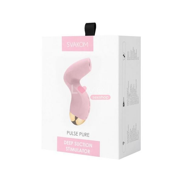 Вакуумний кліторальний стимулятор Svakom Pulse Pure Pale Pink, 5 режимів, 5 інтенсивностей у кожному SO6993 фото