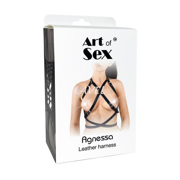 Женская портупея Art of Sex - Agnessa Leather harness, Черный XS-M SO8398 фото