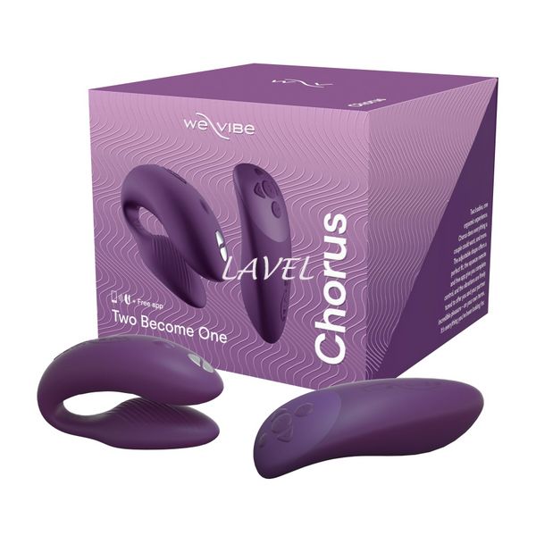 Смарт-вибратор для пар We-Vibe Chorus Purple, сенсорное управление вибрациями сжатием пульта SO6923 фото