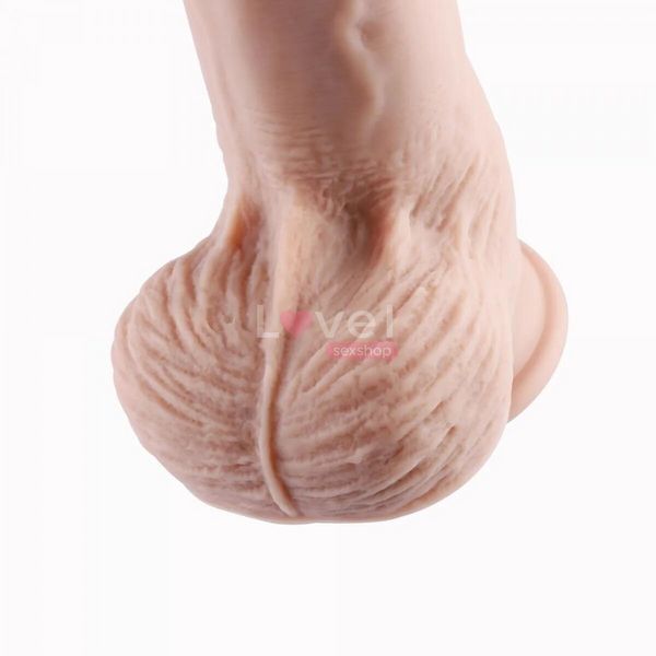 Фаллоимитатор 11.8&Prime; с вибрацией для секс-машин Hismith Silicone Dildo with Vibe, KlicLok, пульт ДУ SX4009 фото