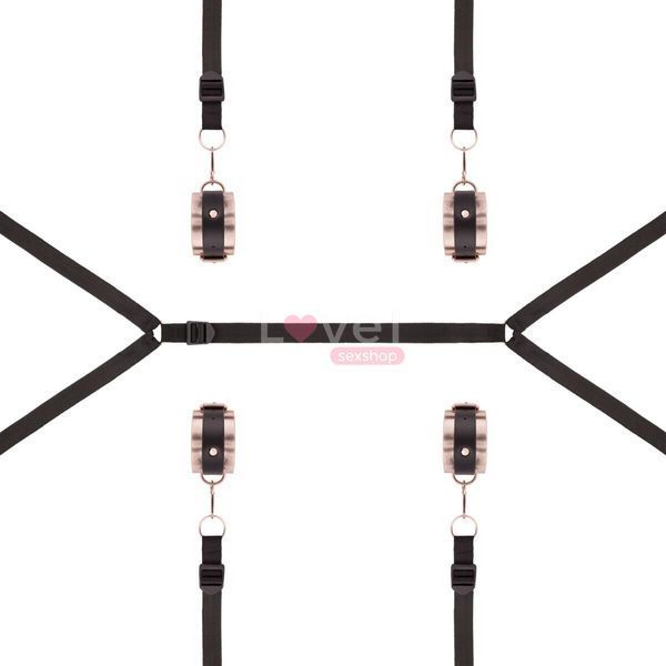 Фіксатор рук і ніг для ліжка Rosy Gold - Under-Mattress Restraint Set SX3911 фото