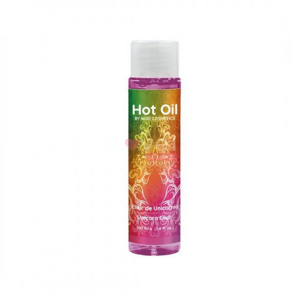 Зігріваюча їстівна масажна олія смак: еліксир єдинорога Nuei HOT OIL Unicorn Elixir, 100 мл NU890515 фото