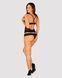 Полупрозрачный набор с украшениями Obsessive Ivannes top & thong 2XL/3XL, черный, топ и танга SO7285 фото 4