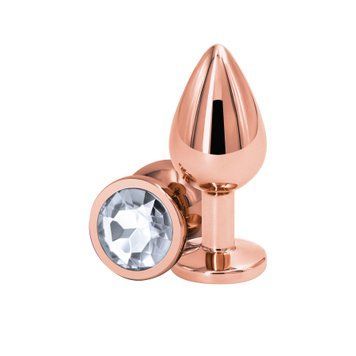 Анальна пробка NS Novelties Rear Assets - Rose Gold - Medium - Clear SX4363 фото