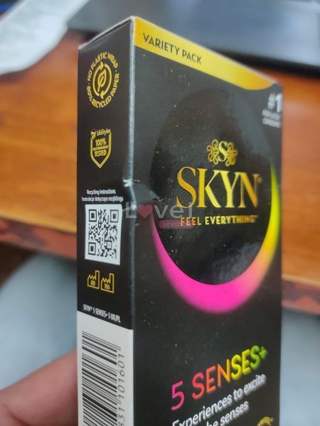Безлатексні преміум-презервативи SKYN 5 Senses, 5 видів (5 шт) (м'яте паковання!!!) SX2390-R фото