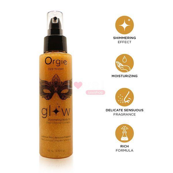 Масло-шиммер для тела Orgie &ndash; Glow Shimmering Body Oil (110 мл), чувственный аромат, увлажнение (Срок до 05,2026) SX1501 фото