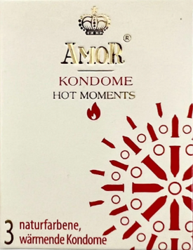 Презервативи збуджуючі з розігрівом Amor Hot Moments, 3 шт (Термін до 08.2026) 8115050300 фото