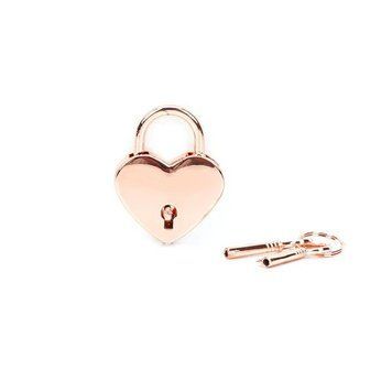 Замочек-сердце Liebe Seele Heart Shape Padlock Rose Gold (2 шт), универсальный SX1678 фото