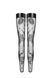 Панчохи без миска Noir Handmade F243 Tulle stockings with patterned flock embroidery, XXL SX0159 фото 4