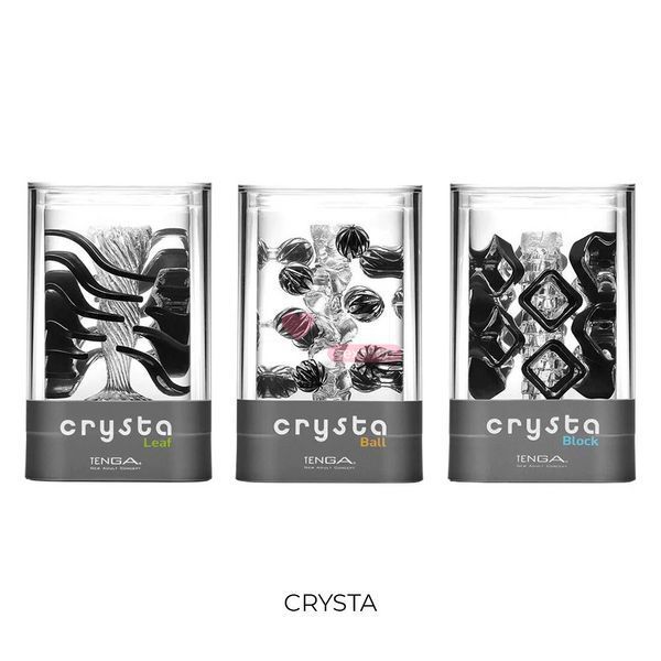 Мастурбатор Tenga Crysta Leaf, уникальный рельеф, стимулирующие лепестки, прозрачный материал SO3812 фото