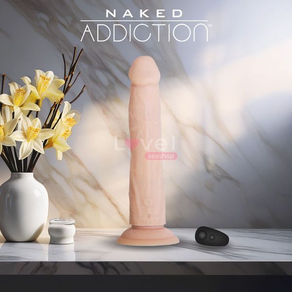Фаллоимитатор с ротацией и пульсацией Naked ADDICTION 8&Prime; Rotating & Thrusting Dong - Vanilla SX3928 фото