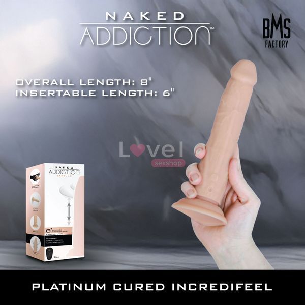 Фаллоимитатор с ротацией и пульсацией Naked ADDICTION 8&Prime; Rotating & Thrusting Dong - Vanilla SX3928 фото
