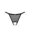Прозорі стрінги з доступом Obsessive Celia Noir crotchless thong M/L SO7872 фото 5