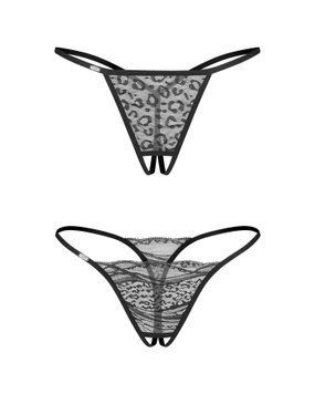 Набір трусиків з доступом Obsessive Bianca 2-pack crotchless thong S/M SX3555 фото