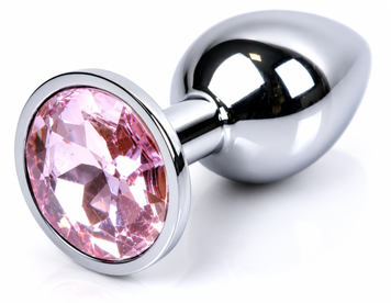 Анальна пробка Jewellery Silver Plug Light Pink 62530064-00015 фото