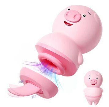 Вакуумний стимулятор Piggy зі стимулюючим язичком, рожевий LAV2000264 фото