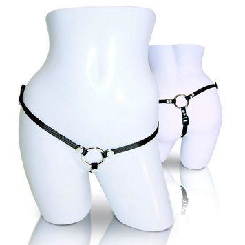 Трусики-стринги для страпона Sportsheets - Bare As You Dare Strap-On, съемное металлическое кольцо SO2180 фото