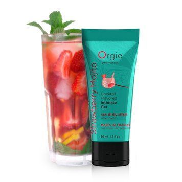Лубрикант на водній основі Orgie Cocktail Strawberry Mojito (їстівний), 50мл 17212 фото