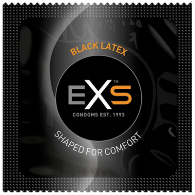 Презервативы - EXS Black Latex (из натурального латекса, толщина 0,073 мм), 3шт. EXS005 фото