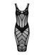 (SALE) Полупрозрачное платье миди Obsessive D609 dress S/M/L, black SO7703 фото 3