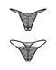 Набір трусиків з доступом Obsessive Bianca 2-pack crotchless thong S/M SX3555 фото 1