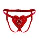 Трусики Сердце для страпона из натуральной кожи Feral Feelings - Hearts Strap-on Belt Red SO9419 фото 1