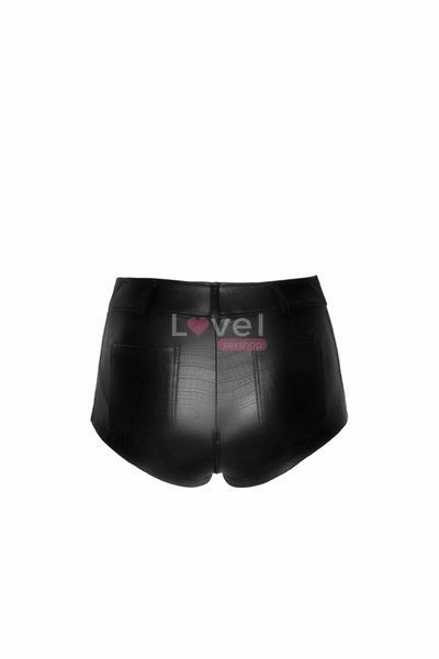 Шортики Noir Handmade F318 Wild, XXL, black, під латекс, крокодиловий принт, з доступом SX0337 фото