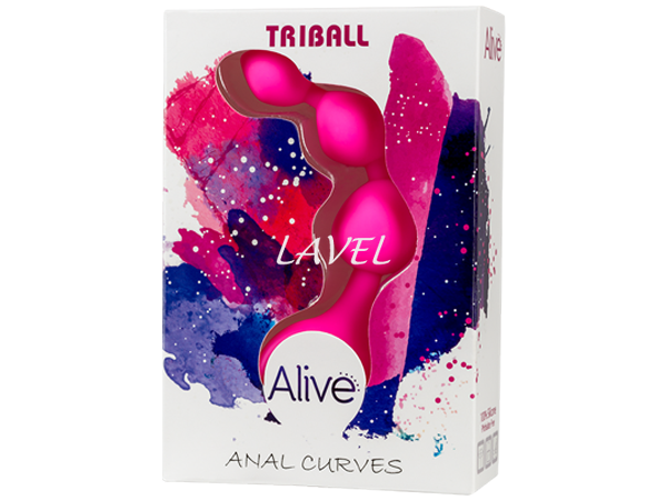 Анальные шарики Alive Triball Pink, силикон, макс. диаметр 2см AD20051 фото