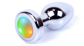 Анальна пробка металева з кристалом Boss Jewellery Silver Plug Disco, 7см, &oslash;2,7см 62530064-00007 фото