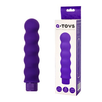 Нереалистичный вибратор Toyfa A-Toys, силикон, фиолетовый, 17 см 661100761027 фото