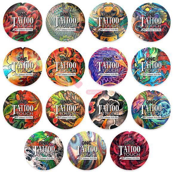 Презерватив ребристий ONE Tattoo Touch Blue, 1 шт SX0755 фото