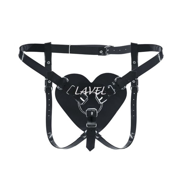 Трусики Серце для страпону Feral Feelings - Hearts Strap-on Belt Black SO9312 фото