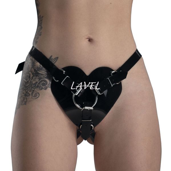 Трусики Серце для страпону Feral Feelings - Hearts Strap-on Belt Black SO9312 фото