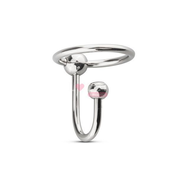 Уретральна вставка із кільцем Sinner Gear Unbendable &ndash; Sperm Stopper Solid, діаметр кільця 2,6 см SO4583 фото