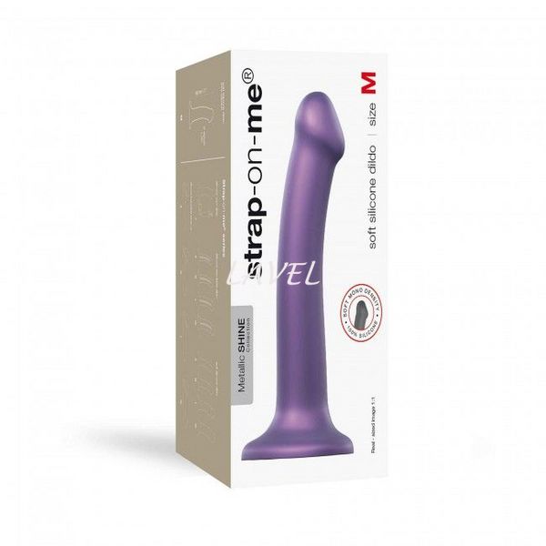 Насадка для страпона Strap-On-Me Mono Density Dildo Violet M, диам. 3,3см, однослойный силикон, гибк SO3570 фото