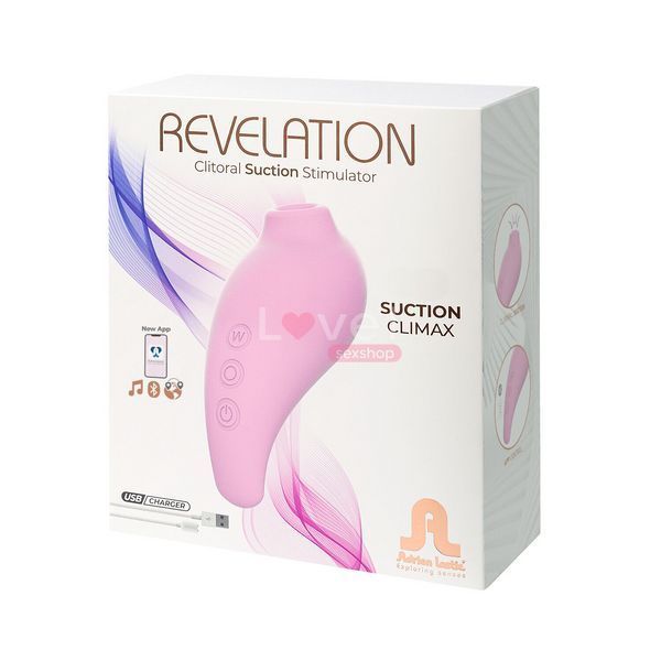 Вакуумний смарт-стимулятор Adrien Lastic Revelation Pink, режим Boost, керування через застосунок SO8533 фото