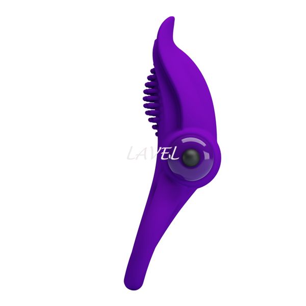 Ерекційне кільце з вібрацією на пеніс Pretty Love Vibro Penis Ring Purple 6603BI0768 фото