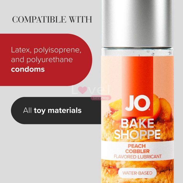 Лубрикант на водній основі JO Bake Shoppe - Peach Cobbler 60 мл, без цукру та парабенів SX4599 фото