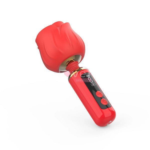 Вибромассажер Loviss Rose Mini Massage Wand Vibrator, головка в виде розы, 9 режимов SX3994 фото