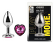 Анальна пробка з кристалом EGZO Silver Heart Plug Rose size S MSH-03S фото 2
