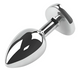 Анальна пробка з кристалом EGZO Silver Heart Plug Rose size S MSH-03S фото 3