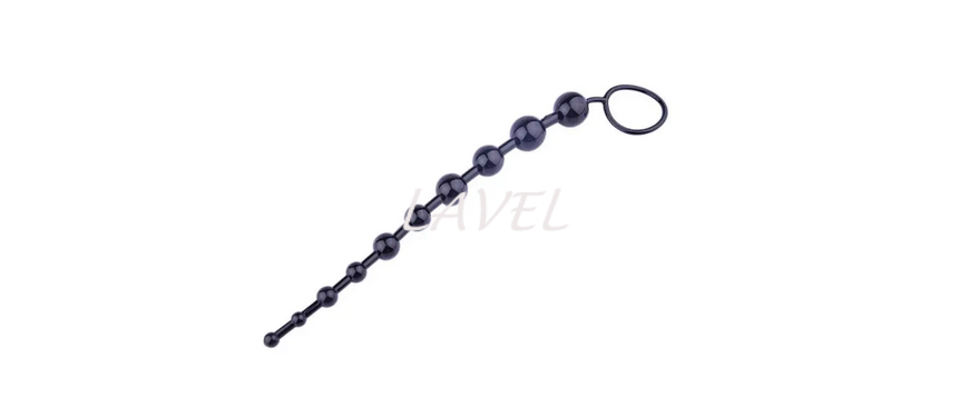 Анальные бусы Jelly Anal Beads Black SKN-ANL033 Black фото