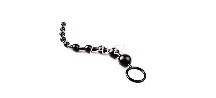 Анальные бусы Jelly Anal Beads Black SKN-ANL033 Black фото