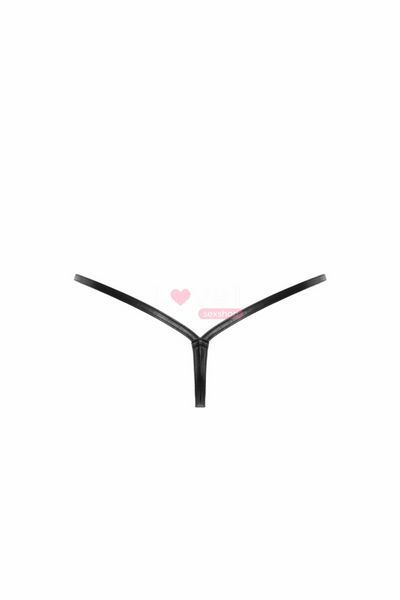 Трусики-стрінги Noir Handmade P012 Wild, S, під латекс, крокодиловий принт, застібки з боків SX0339 фото
