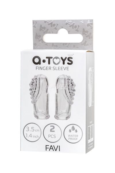 Насадки на пальці - Set of finger sleeves A-toys Favi, TPE, transparent, 3.5 cm 661100768025 фото